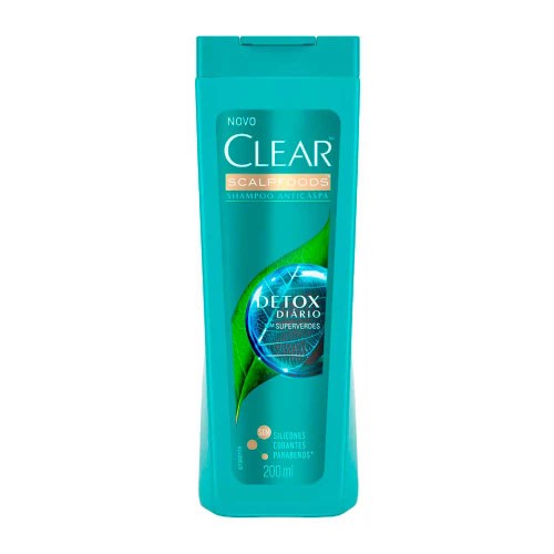 Shampoo Anticaspa Clear Detox Diário Com 200ml