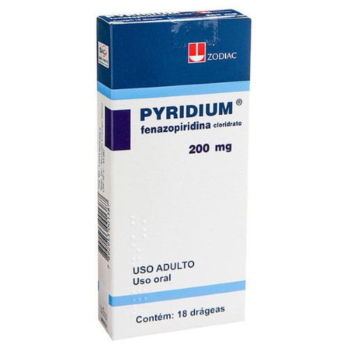 Pyridium Fenazopiridina 200mg 18 Drágeas