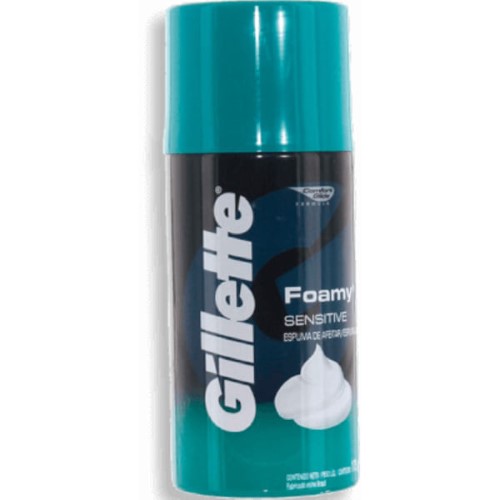 Espuma De Barbear Gillette Foamy Sensitive Com 175g