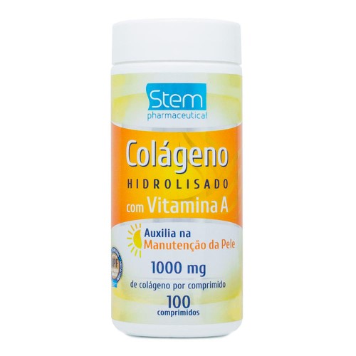 Colágeno Hidrolisado Com Vitamina A 1000mg Stem Com 100 Comprimidos