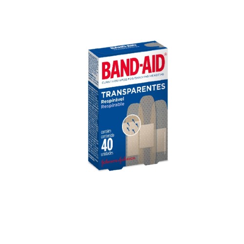 Band-Aid Curativos Transparentes Com 40 Unidades