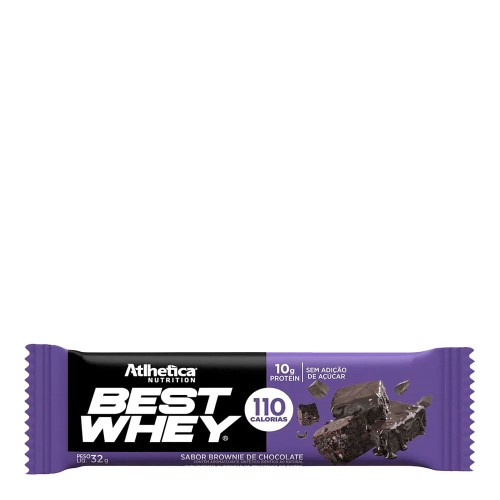 Barra De Proteína Best Whey Atlhetica Nutrition Brownie De Chocolate 32g