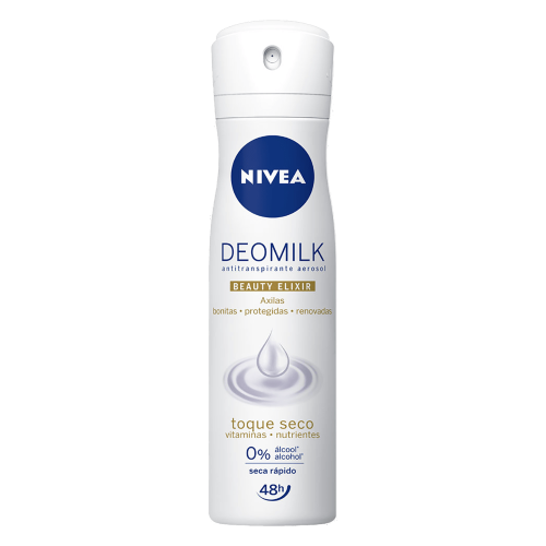 Desodorante Aerosol Nivea Deomilk Beauty Elixir Toque Seco Com 150ml