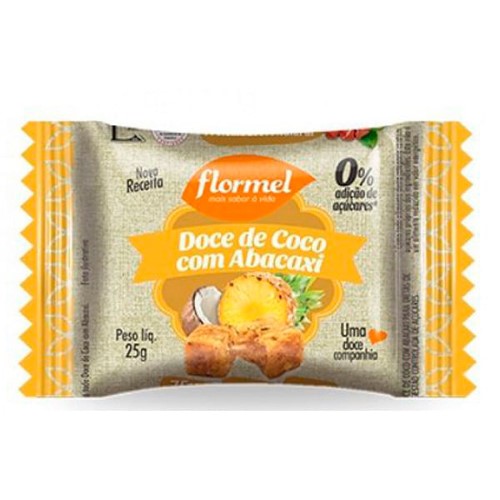 Doce De Coco Flormel Com Abacaxi Zero Açúcar Com 20g