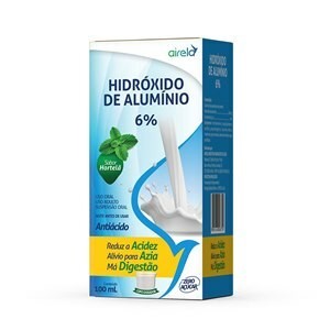 Antiácido Hidróxido De Alumínio 6% Airela Sabor Hortelã Suspensão Oral 100ml