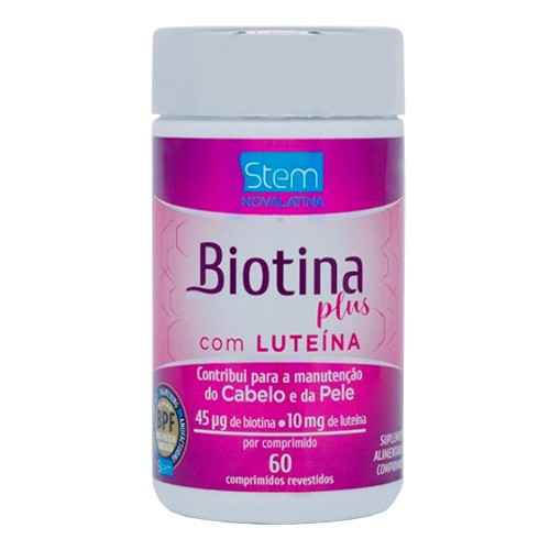 Biotina Plus Com Luteína Stem Pharmaceutical Com 60 Comprimidos