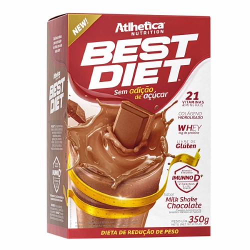 Shake Best Diet Chocolate Zero Glúten E Açúcar Com 350g