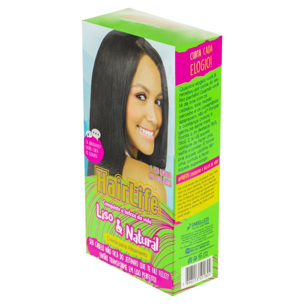 Creme Para Alisamento Embelleze Hairlife Liso & Natural Com 1 Unidade