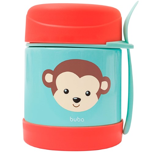 Pote Térmico Para Alimentos Buba Baby Animal Fun Macaco Com 1 Unidade