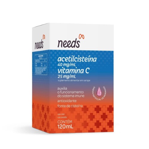 Acetilcisteína 40mg/Ml + Vitamina C 25mg/Ml Xarope 120ml