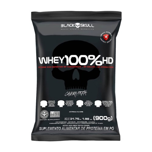 Refil Whey 100% Hd Black Skull Chocolate 900g