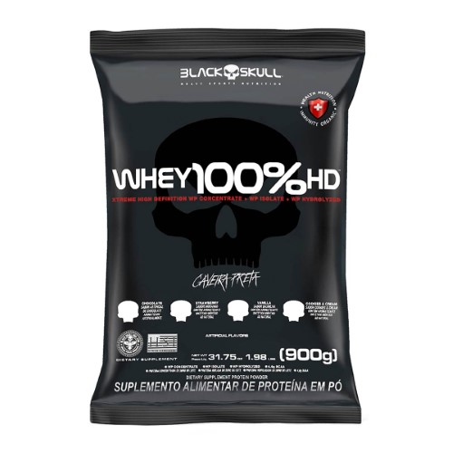 Refil Whey 100% Hd Black Skull Cookies & Cream 900g
