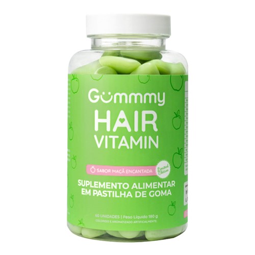 Suplemento Alimentar Gummy Hair Vitamin Maçã Verde 60 Gomas