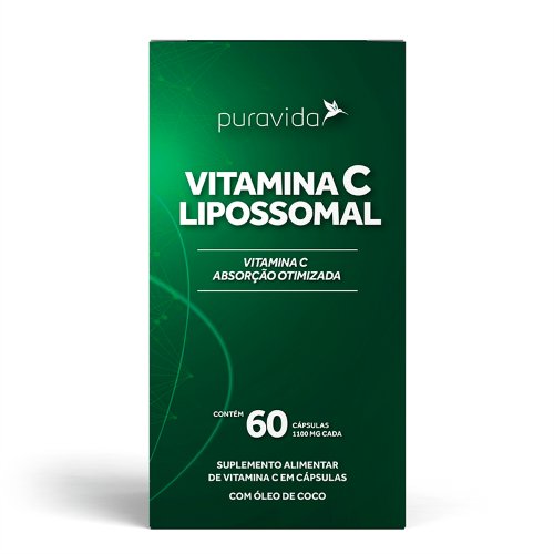 Suplemento Alimentar Vitamina C Lipossomal Puravida - 60 Cápsulas