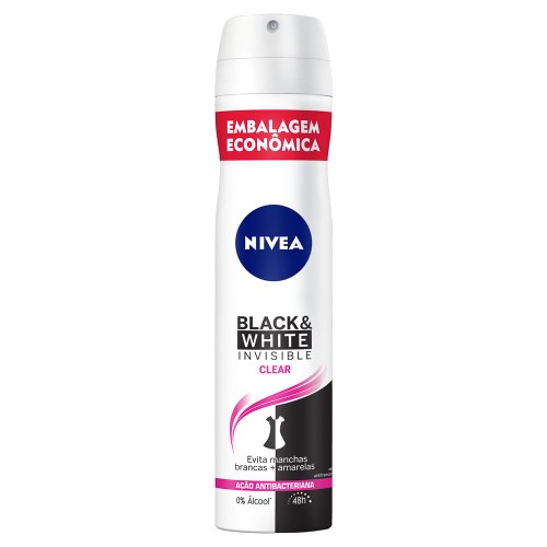 Desodorante Nivea Invisible Black & White Clear Feminino Aerosol 200ml
