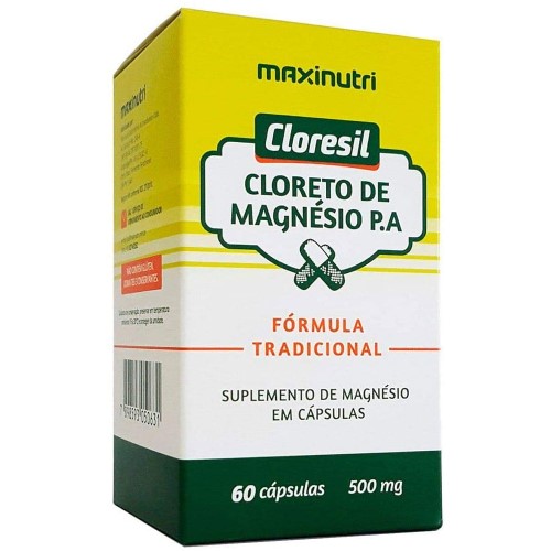 Cloresil Cloreto De Magnésio P.A 500mg Maxinutri 60 Cápsulas