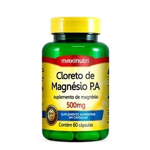Cloreto De Magnésio P.A 500mg Maxinutri 60 Cápsulas