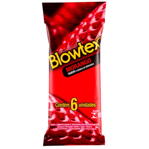 Preservativo Blowtex 6un Morango