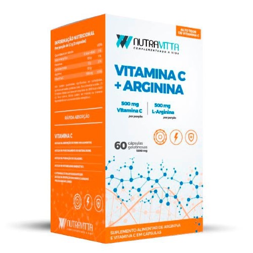 Nutravitta Vitamina C 1g C/Arginina C/ 60cap