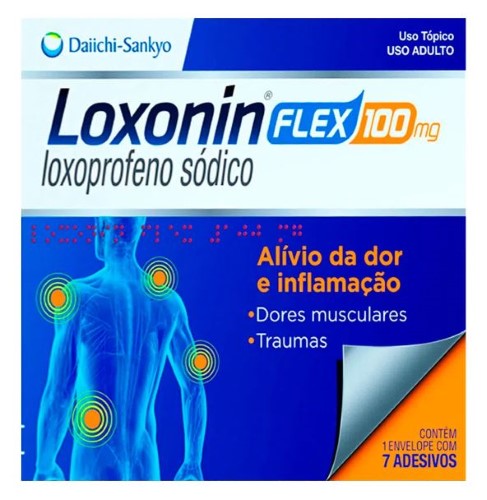 Loxonin Flex 100mg 3 Adesivos Sankyo