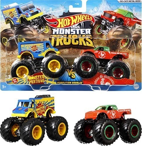 Carrinho Hot Wheels 2un Monster Trucks Brinquedo