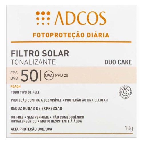 Adcos Filtro Solar Duo Cake Peach - Adcos