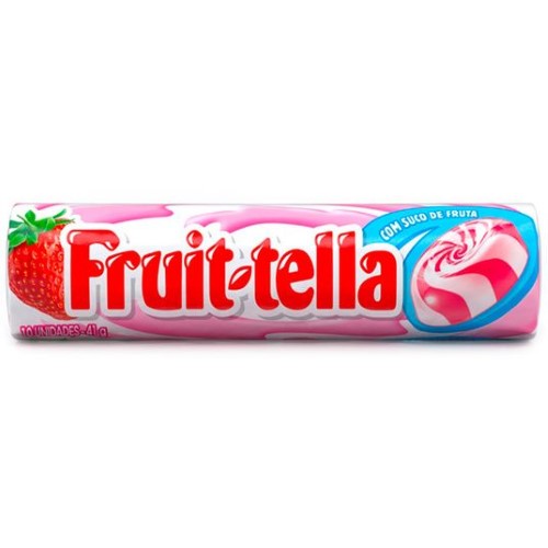 Bala Fruittella Swirl Morango Com Creme 10un 40g - Fruitella