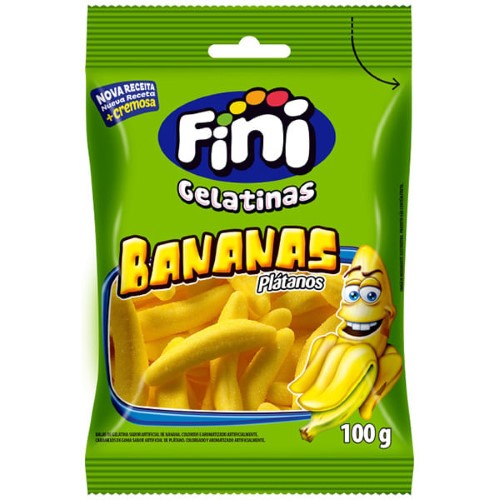 Bala Gelatina Banana Fini 100g