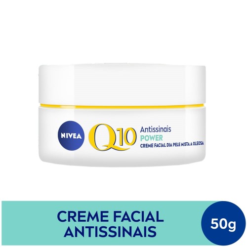 Creme Facial Antissinais Dia Nivea Q10 Plus Pele Mista A Oleosa Fps30 50ml