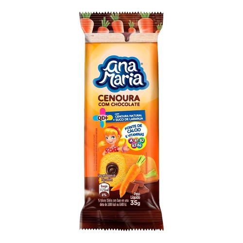 Bolo Ana Maria Cenoura Com Chocolate 35g