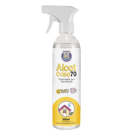 Alcat Casa 70 - Higienizador Para Casa Dos Pets - Spray 500ml
