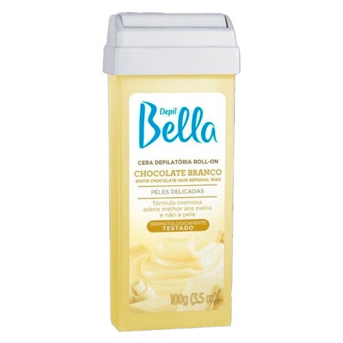 Cera Depil Bella Refil Roll-On Chocolate Branco 100g