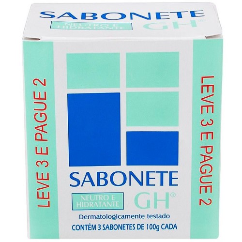Sabonete Gh Neutro E Hidratante 100g 3 Unidades