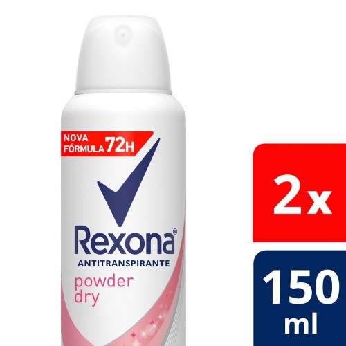 Desodorante Aerosol Rexona Powder Dry 150ml 2 Unidades