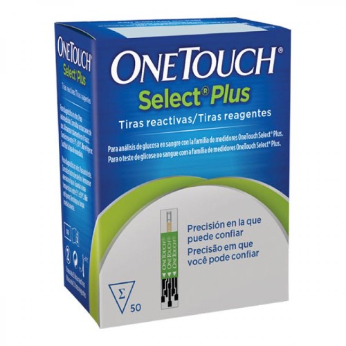 Tiras Onetouch Select Plus 50 Unidades