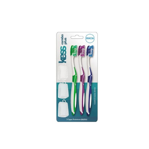 Escova Dental Kess Tipper Complete 3 Unidades