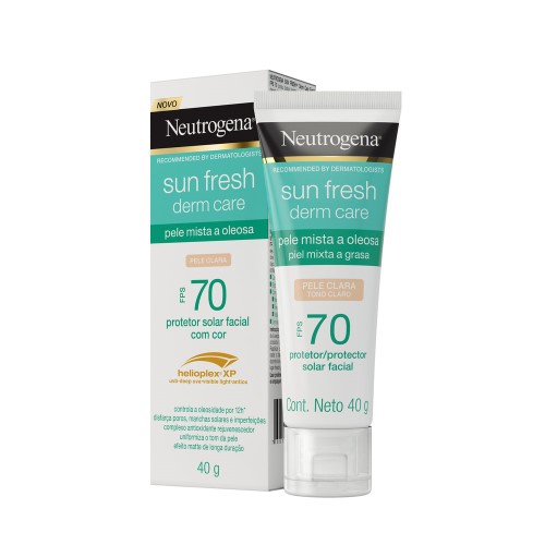 Protetor Solar Facial Neutrogena Sun Fresh Pele Clara Fps70 40g