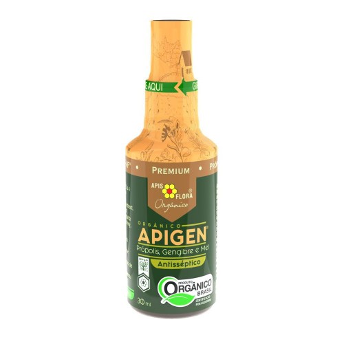 Spray Apigen Apis Flora Orgânico Própolis Gengibre, E Mel 30ml