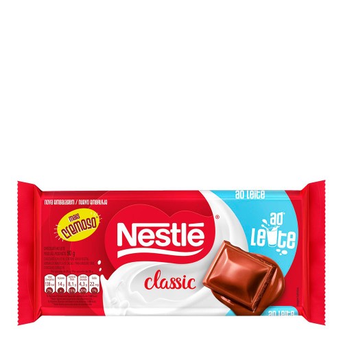 Chocolate Nestlé Classic Ao Leite 90g