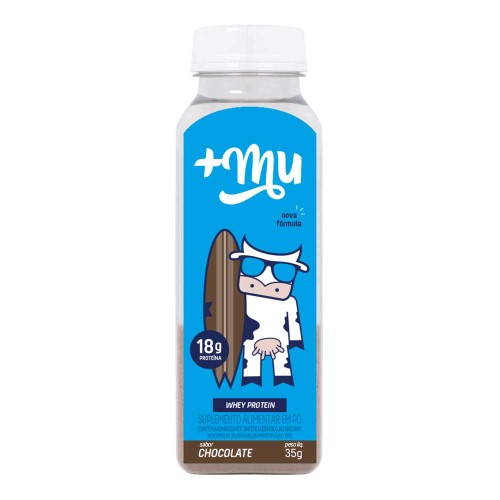 Whey Protein Concentrado Sabor Chocolate - Mais Mu - Garrafinha 32g