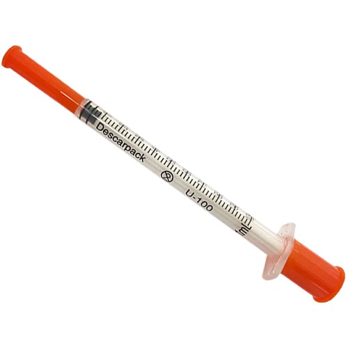 Seringa Para Insulina Descarpack - 1 Ml - Agulha Fixa - 8,0 X 0,30 Mm - 30g