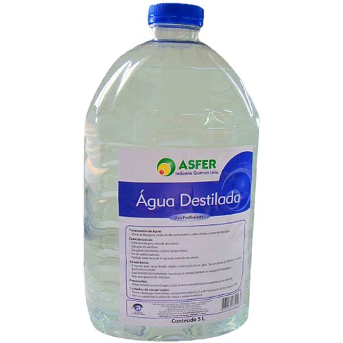 Água Destilada Asfer - 5 Litros