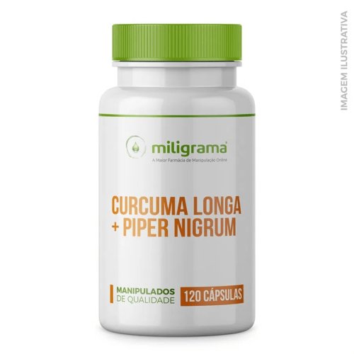 Curcuma Longa 300mg + Piper Nigrum 10mg Antiinflamatório Natural 120 Cápsulas