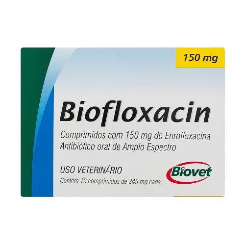 Biofloxacin 150mg Uso Veterinário Com 10 Comprimidos