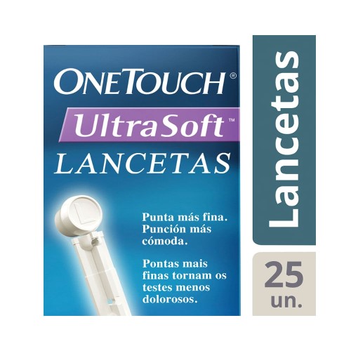 Lancetas One Touch Ultra Soft Com 25 Unidades