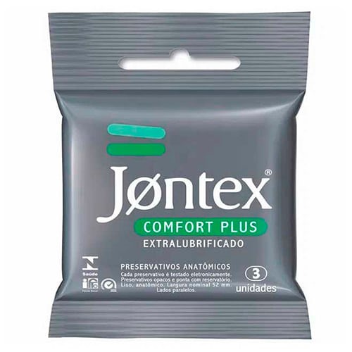 Preservativo Jontex Extra Lubrificado 3 Unidades