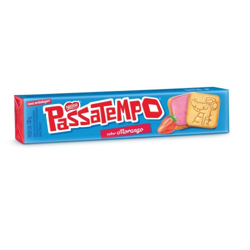 Biscoito Nestlé Passatempo Recheado Morango 130g