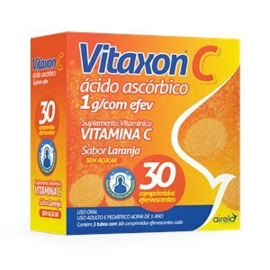 Vitaxon C 1g Sabor Laranja Com 30 Comprimidos Efervescentes