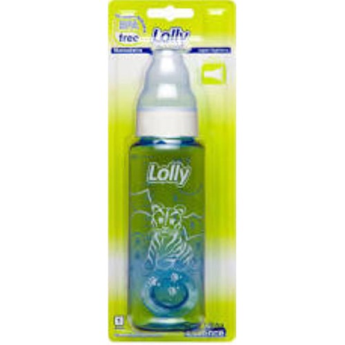 Mamadeira Lolly Bico Universal Tip Color Azul Desenhos Sortidos 240ml