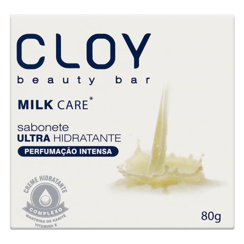 Sabonete Em Barra Ultra Hidratante Milk Care Cloy Beauty 80g